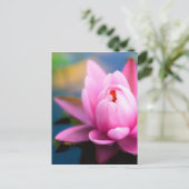 Rosa Lippe Postkarte (Stehend Vorderseite)