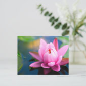 Rosa Lippe Postkarte (Stehend Vorderseite)