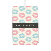 Rosa Lippen, blaue Lippen, Kuss, Ihr Name, persona Autolufterfrischer (Rückseite)