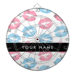 Rosa Lippen, blaue Lippen, Kuss, Ihr Name, persona Dartscheibe