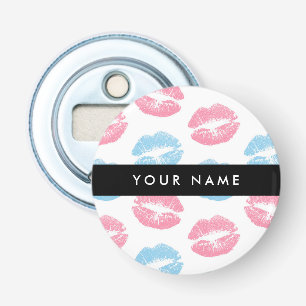 Rosa Lippen, blaue Lippen, Kuss, Ihr Name, persona Flaschenöffner