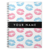 Rosa Lippen, blaue Lippen, Kuss, Ihr Name, persona Notizblock (Vorderseite)