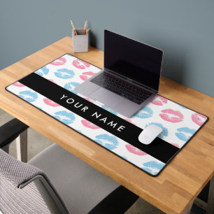 Rosa Lippen, blaue Lippen, Kuss, Ihr Name, persona Schreibtischunterlage