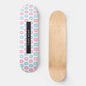 Rosa Lippen, blaue Lippen, Kuss, Ihr Name, persona Skateboard (Vorderseite)