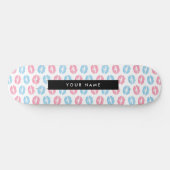 Rosa Lippen, blaue Lippen, Kuss, Ihr Name, persona Skateboard (Horizontal)