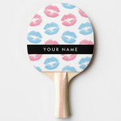 Rosa Lippen, blaue Lippen, Kuss, Ihr Name, persona Tischtennis Schläger (Vorderseite)