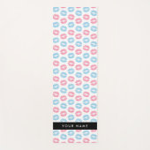 Rosa Lippen, blaue Lippen, Kuss, Ihr Name, persona Yogamatte (Vorderseite)