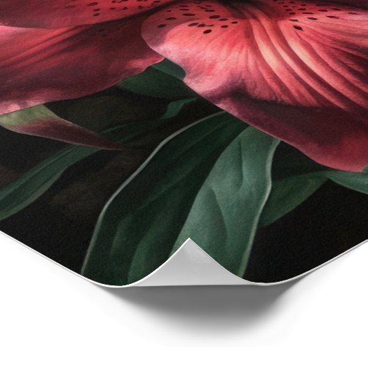 Rosa Lippen Blume Art Print Poster (Ecke)