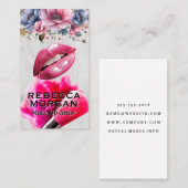 Rosa Lippen | Brush and Powder Visitenkarte (Vorne/Hinten)