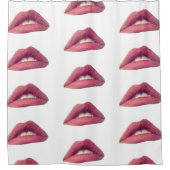 Rosa Lippen Duschvorhang (Vorderseite)