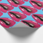 Rosa Lippen Geschenkpapier (Ecke)