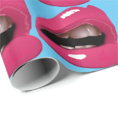 Rosa Lippen Geschenkpapier (Rolleneckpunkt)