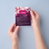 Rosa Lippen Glitzer Schönheitssalon Tipps Flyer (Gruppe)