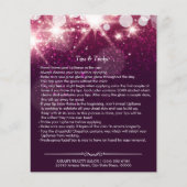 Rosa Lippen Glitzer Schönheitssalon Tipps Flyer (Hinten)