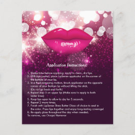 Rosa Lippen Glitzer Schönheitssalon Tipps Flyer