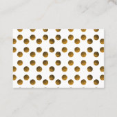 Rosa Lippen, goldene Punkte Elegante Visitenkarte (Rückseite)