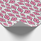Rosa Lippen Kiss Lipstick Lieferant für Schönheits Geschenkpapier (Ecke)