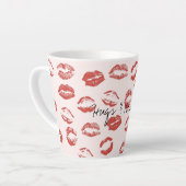 Rosa Lippen Kiss Milchtasse (Linke Ecke)