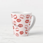 Rosa Lippen Kiss Milchtasse (Rechte Ecke)