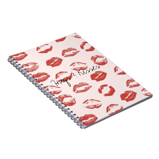 Rosa Lippen Kiss Notizblock (Rechte Seite)