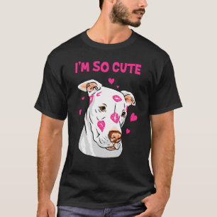 Rosa Lippen Kiss Sweet American Pitbull T-Shirt