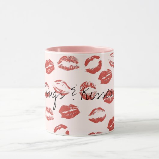 Rosa Lippen Kiss Tasse (Zentrum)