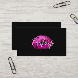 Rosa Lippen Kuss Make-up Schönheit Glam Chic Schwa Visitenkarte