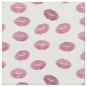 Rosa Lippen Küsse Stoff (Nahaufnahme)
