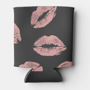 Rosa Lippen küssen, Valentins Tagesmuster. Dosenkühler