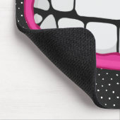 Rosa Lippen lächeln mit großen Zähnen Mousepad (Ecke)