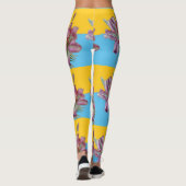 Rosa Lippen Lilien Blume Flora Leggings (Rückseite)