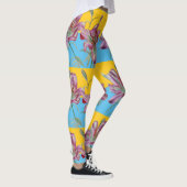 Rosa Lippen Lilien Blume Flora Leggings (Rechts)