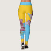 Rosa Lippen Lilien Blume Flora Leggings (Rückseite)