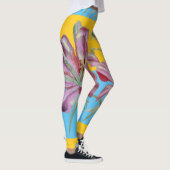 Rosa Lippen Lilien Blume Flora Leggings (Rechts)