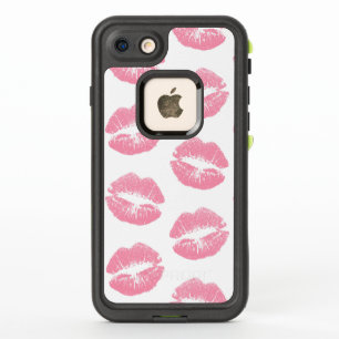 Rosa Lippen, Lippenmuster, rosa Lippenstift, Kuss