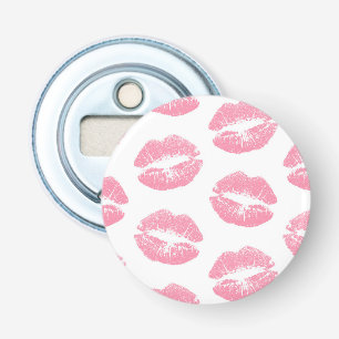 Rosa Lippen, Lippenmuster, rosa Lippenstift, Kuss Flaschenöffner