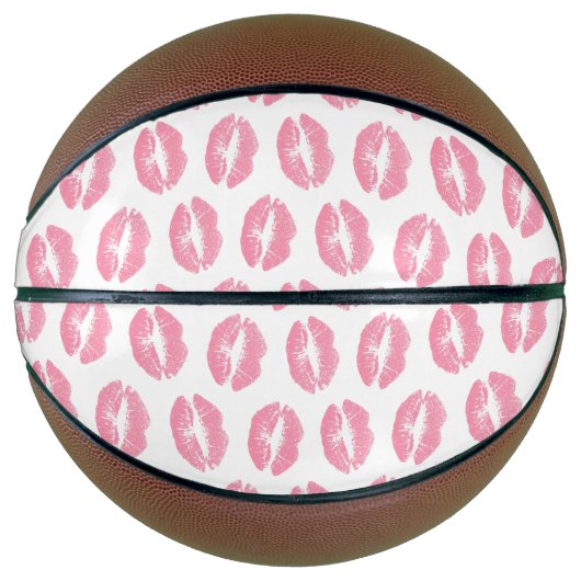 Rosa Lippen, Lippenmuster, rosa Lipstick, Kuss Basketball (Vorderseite)