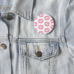 Rosa Lippen, Lippenmuster, rosa Lipstick, Kuss Button