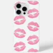 Rosa Lippen, Lippenmuster, rosa Lipstick, Kuss Case-Mate iPhone Hülle (Rückseite)