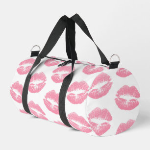 Rosa Lippen, Lippenmuster, rosa Lipstick, Kuss Duffle Bag
