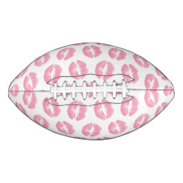 Rosa Lippen, Lippenmuster, rosa Lipstick, Kuss Football