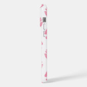 Rosa Lippen, Lippenmuster, rosa Lipstick, Kuss iPhone Hülle (Linke Seite)