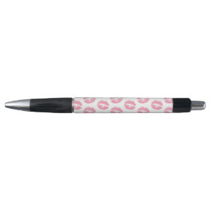 Rosa Lippen, Lippenmuster, rosa Lipstick, Kuss Kugelschreiber