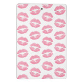 Rosa Lippen, Lippenmuster, rosa Lipstick, Kuss Mini Klemmbrett (Rückseite)