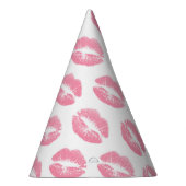 Rosa Lippen, Lippenmuster, rosa Lipstick, Kuss Partyhütchen (Rechts)