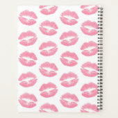 Rosa Lippen, Lippenmuster, rosa Lipstick, Kuss Planer (Rückseite)