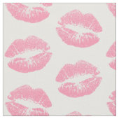 Rosa Lippen, Lippenmuster, rosa Lipstick, Kuss Stoff (Nahaufnahme)