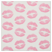 Rosa Lippen, Lippenmuster, rosa Lipstick, Kuss Stoff (Muster)