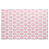 Rosa Lippen, Lippenmuster, rosa Lipstick, Kuss Stoff (Fat Quarter (45,7 x 55,9 cm))