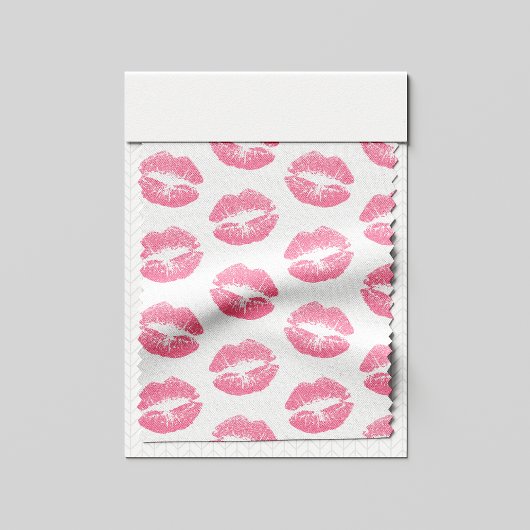 Rosa Lippen, Lippenmuster, rosa Lipstick, Kuss Stoff